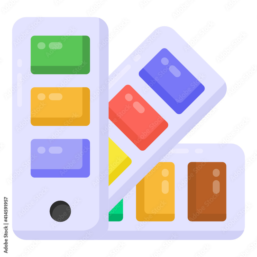 A flat design of color watches icon
A flat design of color watches icon
