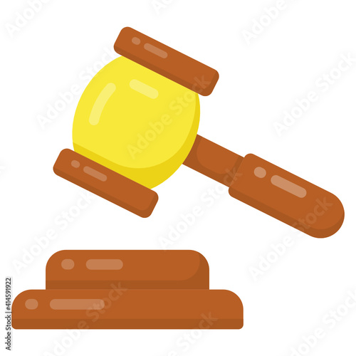 
Auction in flat icon, editable vector  
