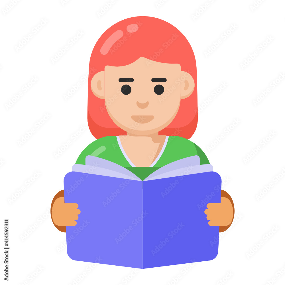 Trendy design of student boy icon, avatar holding book
Trendy design of student boy icon, avatar holding book
