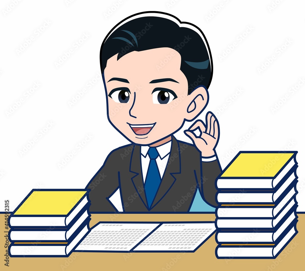 Young office worker man in a black suit Young office worker man in a black suit
