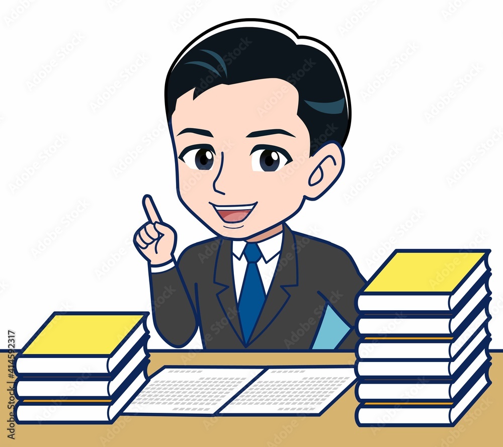 Young office worker man in a black suit Young office worker man in a black suit
