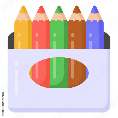 
Pencil case vector, icon of pencil stand in editable style 

