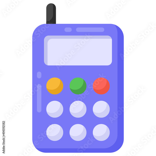 
Walkie talkie flat icon, editable vector 

