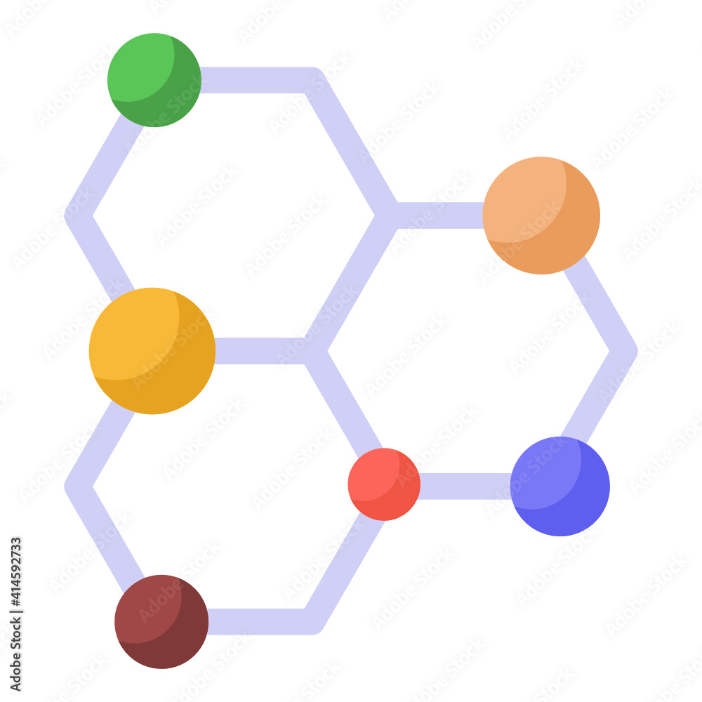 Atomic bonding showing concept of chemical formula icon
Atomic bonding showing concept of chemical formula icon