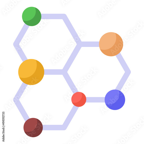 
Atomic bonding showing concept of chemical formula icon

