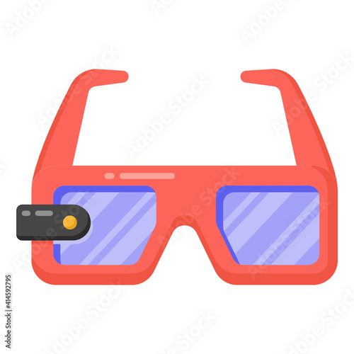 
An icon design of 3d glasses in editable style

