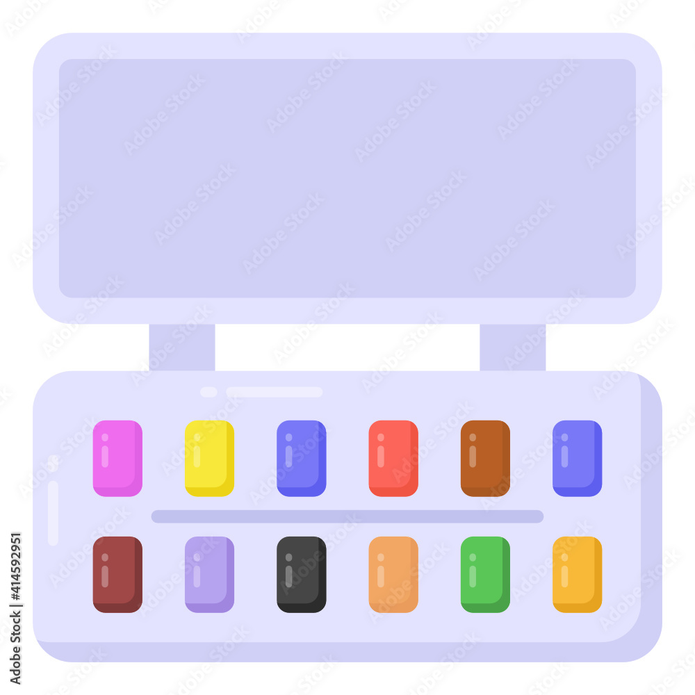 Watercolors flat style editable icon, painting equipment
Watercolors flat style editable icon, painting equipment