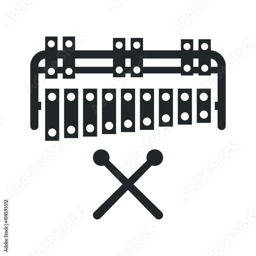 Xylophone musical instrument icon