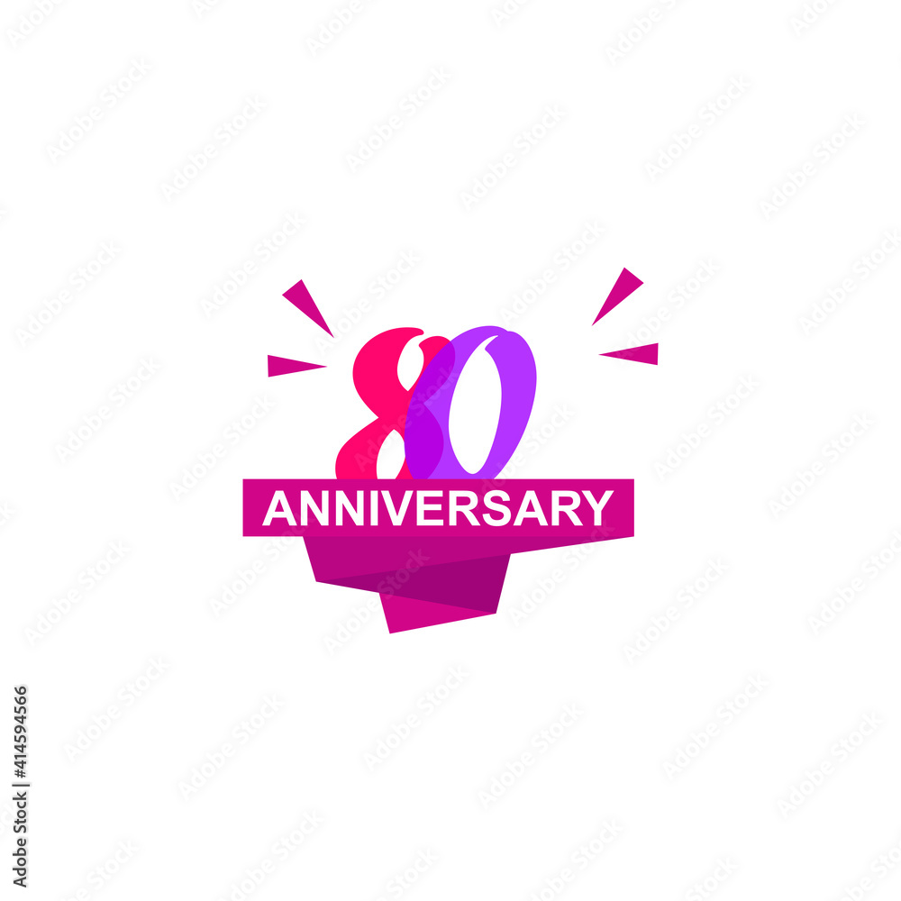 80 year anniversary celebration vector design illustration 80 year anniversary celebration vector design illustration