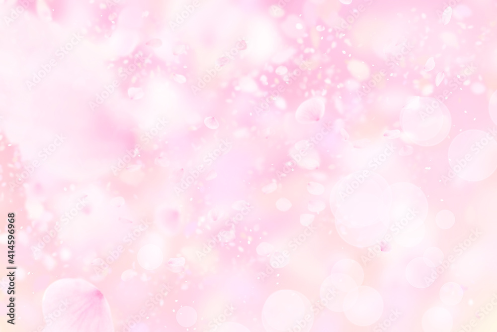 Spring cherry blossom petals with a glittering pink background 5274 Spring cherry blossom petals with a glittering pink background 5274