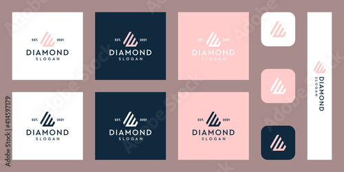 combination of the letters W   E monogram logo with abstract diamond shapes. Hipster elements of typographic design. icons for business  elegance  and simple luxury. Premium Vectors.