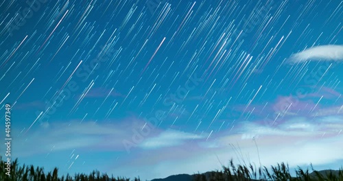 山梨県の星空タイムラプス