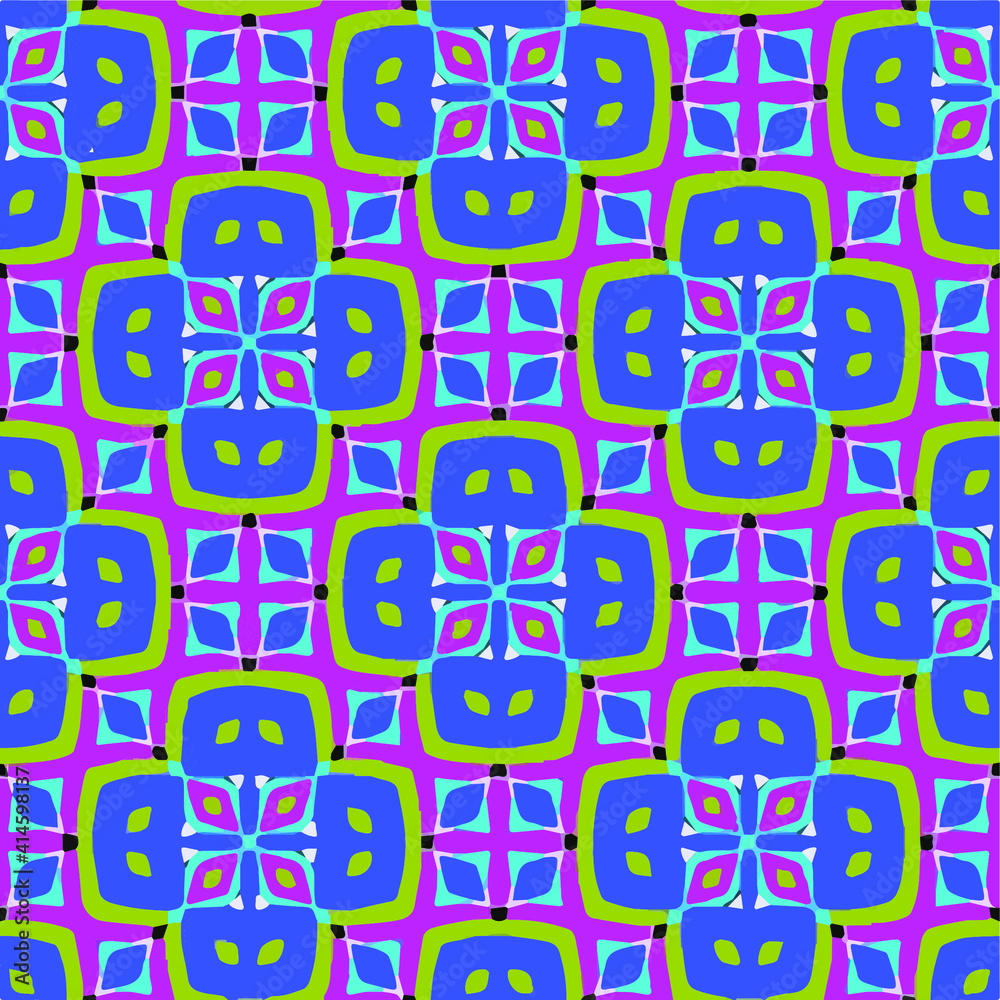 Seamless pattern with multicolored shapes. Seamless pattern with multicolored shapes.