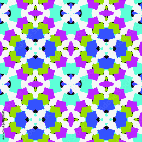 Seamless pattern with multicolored shapes.