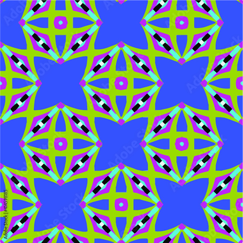 Seamless pattern with multicolored shapes.