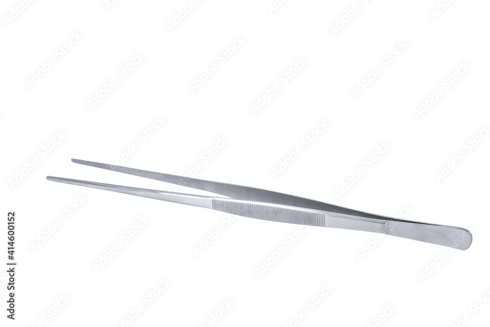 Forceps . Medical surgical hand tool. Medicine and health. Experimental tools isolated object on white background with cliping path Forceps . Medical surgical hand tool. Medicine and health. Experimental tools isolated object on white background with cliping path