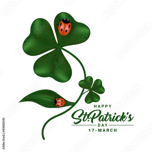 Saint Patrick's Day, Vector illustration brochure, holiday invitation, corporate celebration. shamrock, pot with gold coins, horseshoe, green ale on black background. Vector illustration.