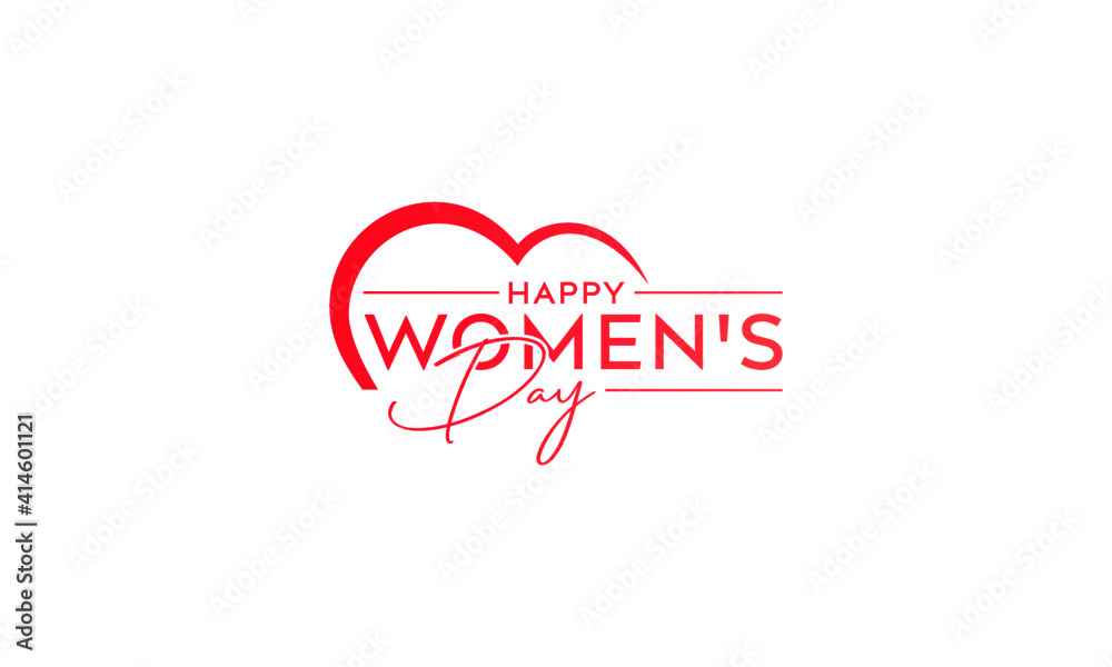 Abstract happy women's day logo, happy women's day, love vector logo ...