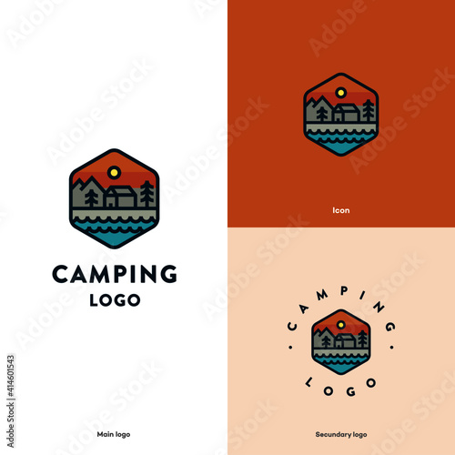 Camping logo template