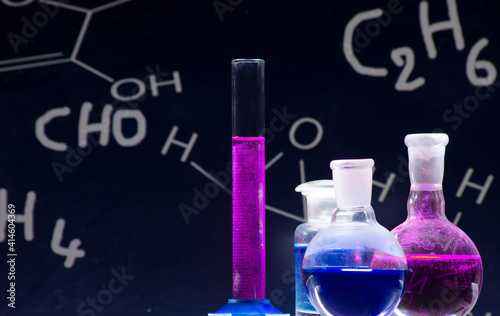 Laboratory flasks and measuring Cylinder