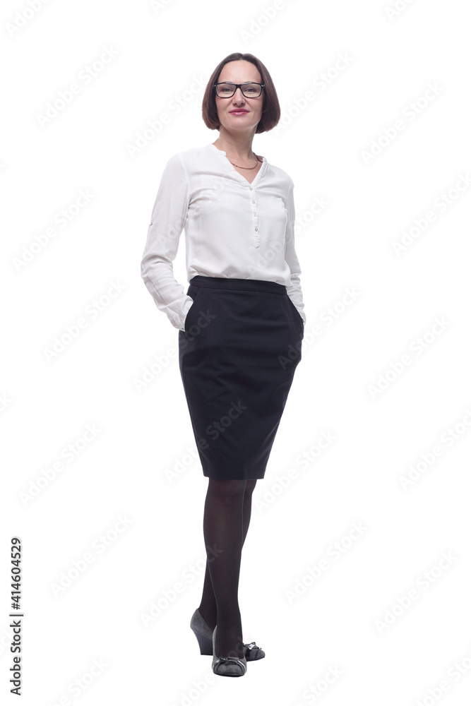 portrait of a successful business woman . isolated on a white background. portrait of a successful business woman . isolated on a white background.