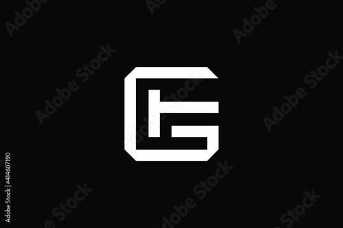 GT logo letter design on luxury background. TG logo monogram initials letter concept. GT icon logo design. TG elegant and Professional letter icon design on black background. G T TG GT