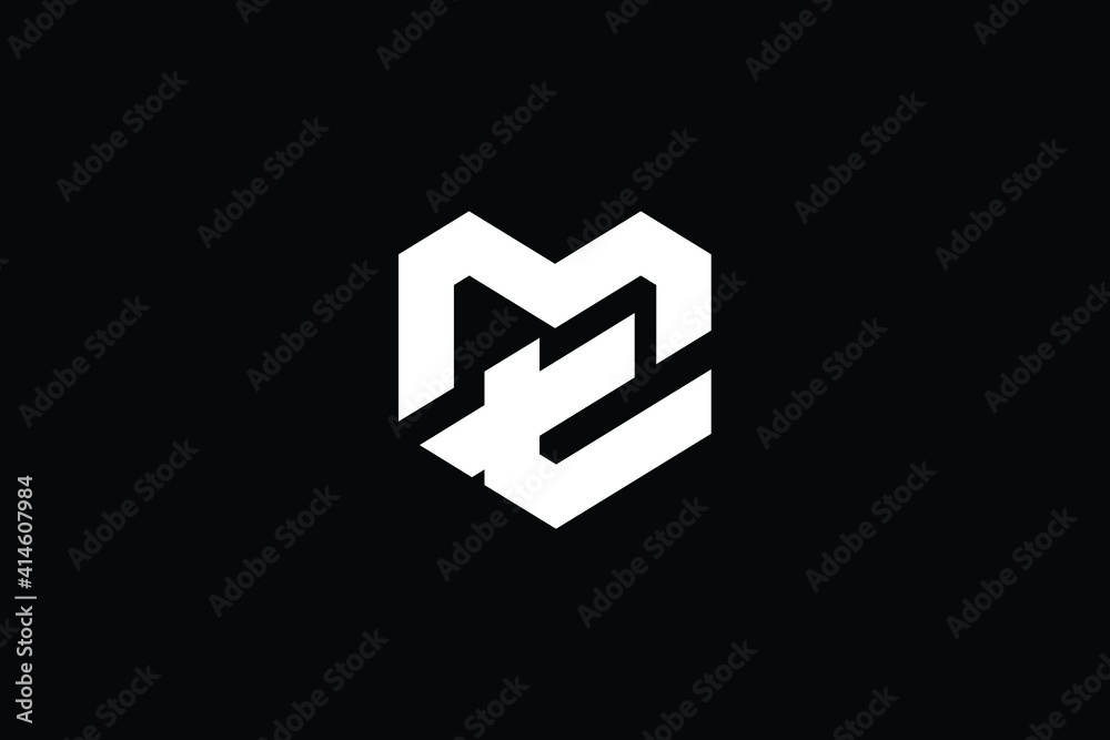 MT logo letter design on luxury background. TM logo monogram initials letter concept. MT icon logo design. TM elegant and Professional letter icon design on black background. M T TM MT