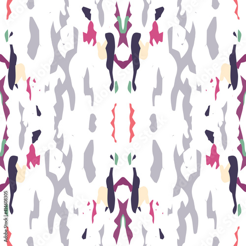 Hand Drawn, Paint Texture. Shibori Seamless