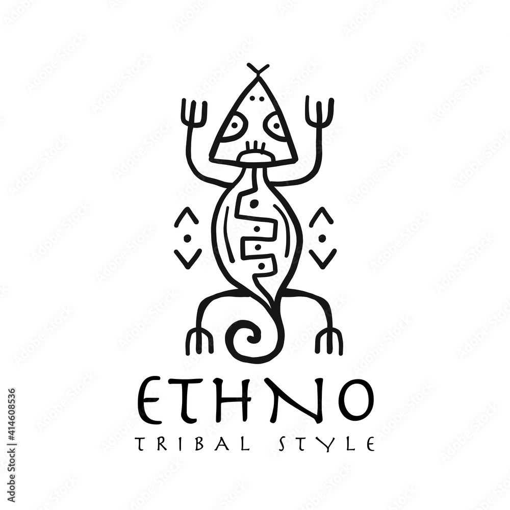 Ethnic lizard logo for your design. Polynesian style Ethnic lizard logo for your design. Polynesian style