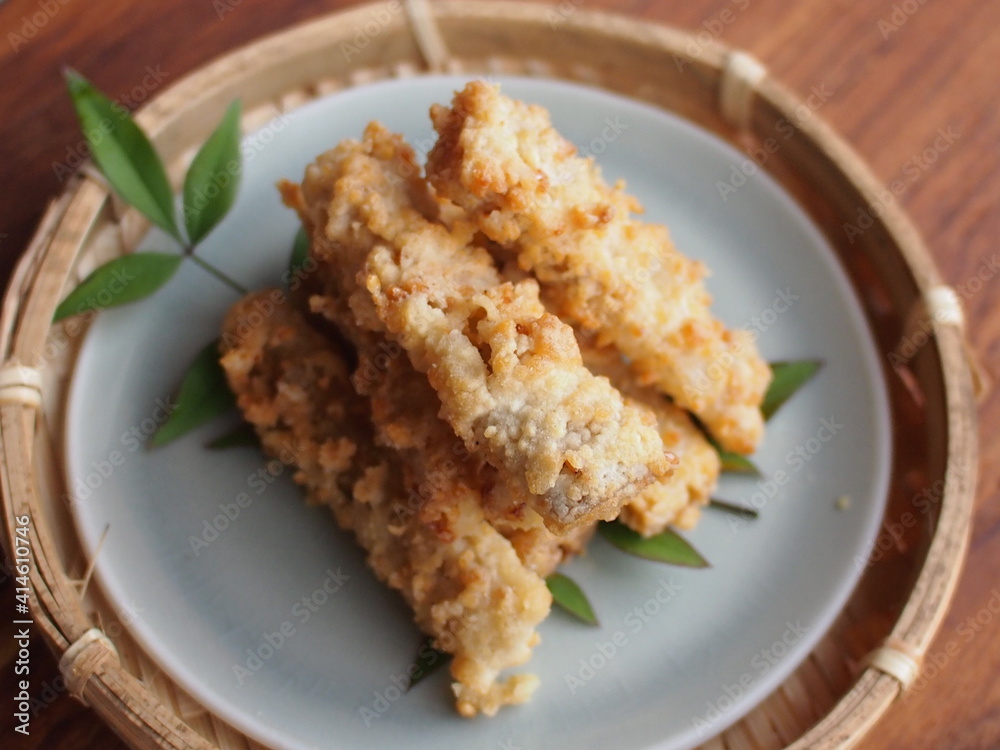 Deep-fried Pounded Burdock, Japanese Food Deep-fried Pounded Burdock, Japanese Food