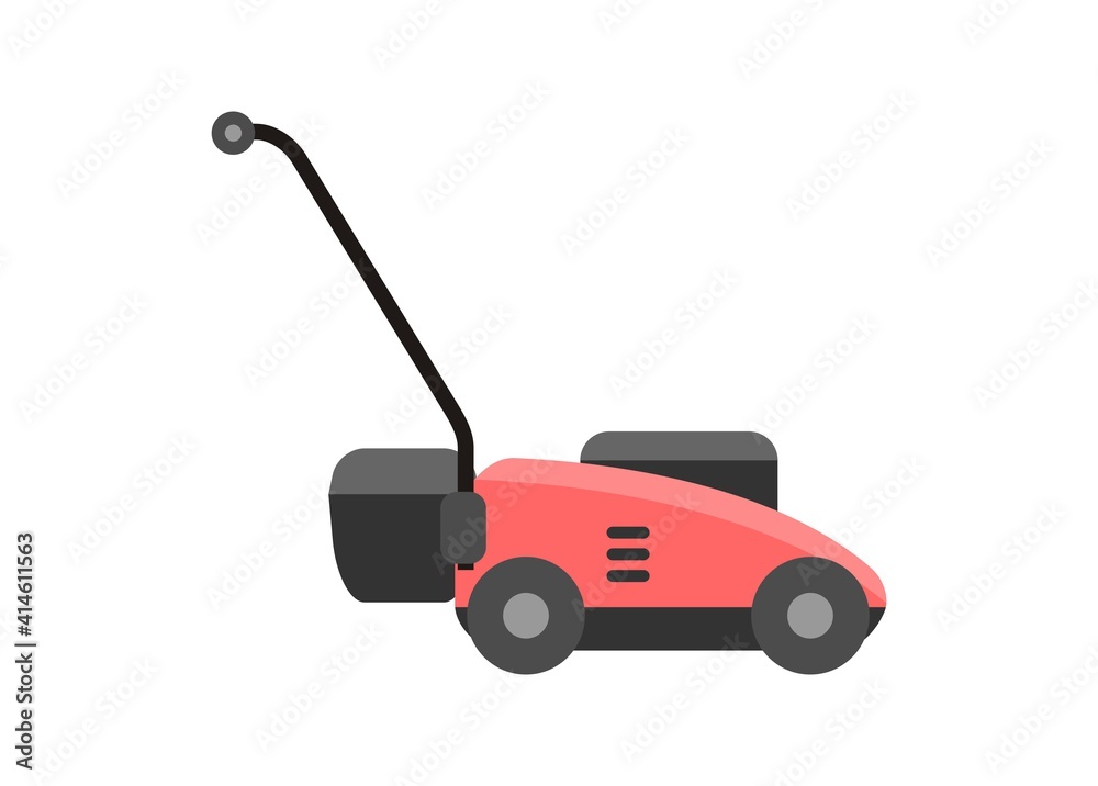 Lawn mower. Simple flat illustration Lawn mower. Simple flat illustration
