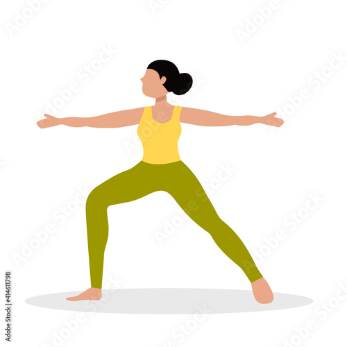 Female yoga. Set of women doing sports, yoga, dancing, running, jogging, jumping, fitness.