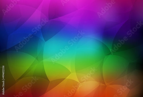 Dark Multicolor vector layout with lines, triangles.