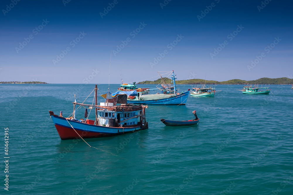Fishing boat on the island of Phu Quoc, Vietnam, Asia