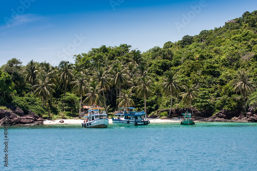 Natural beach on the island of Phu Quoc  Vietnam  Asia