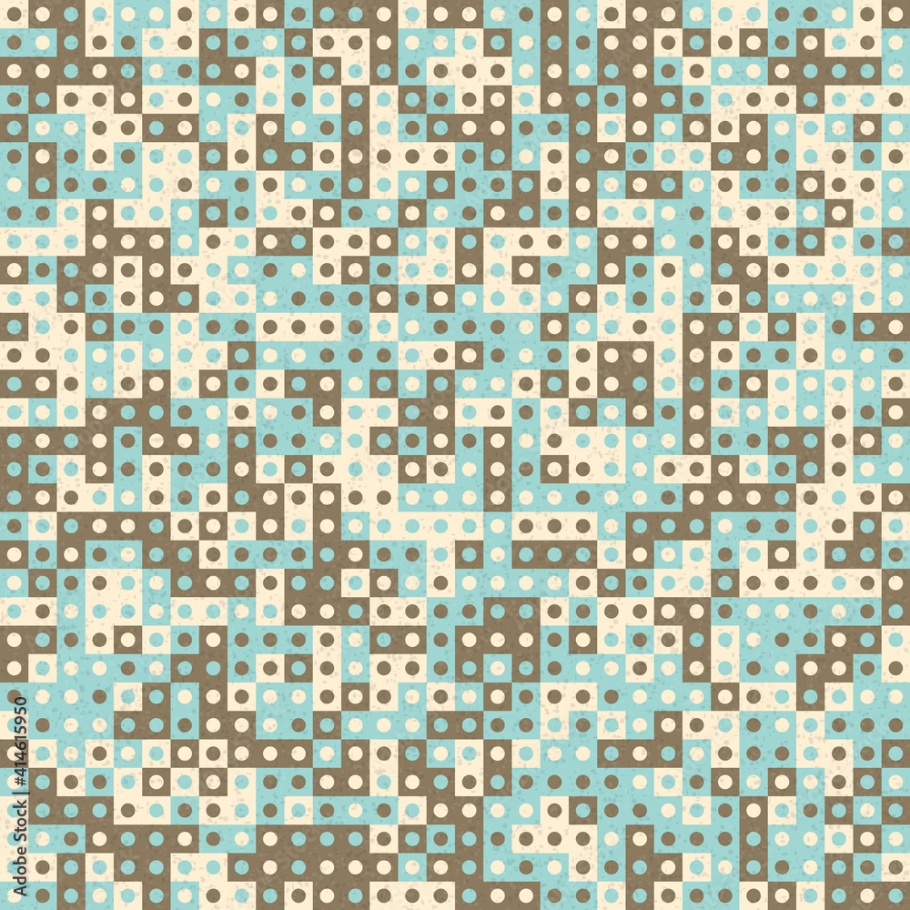 Fototapeta premium Abstract Geometric Pattern generative computational art illustration