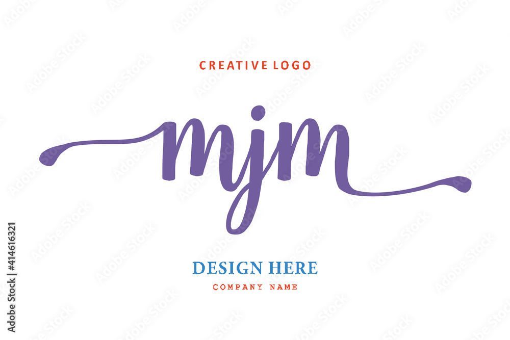MJM lettering logo is simple, easy to understand and authoritative MJM lettering logo is simple, easy to understand and authoritative