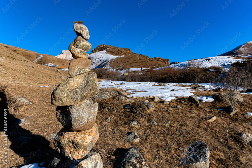 Naklejka premium Close up of rock blocks made as heathen sanctuary or dolmen