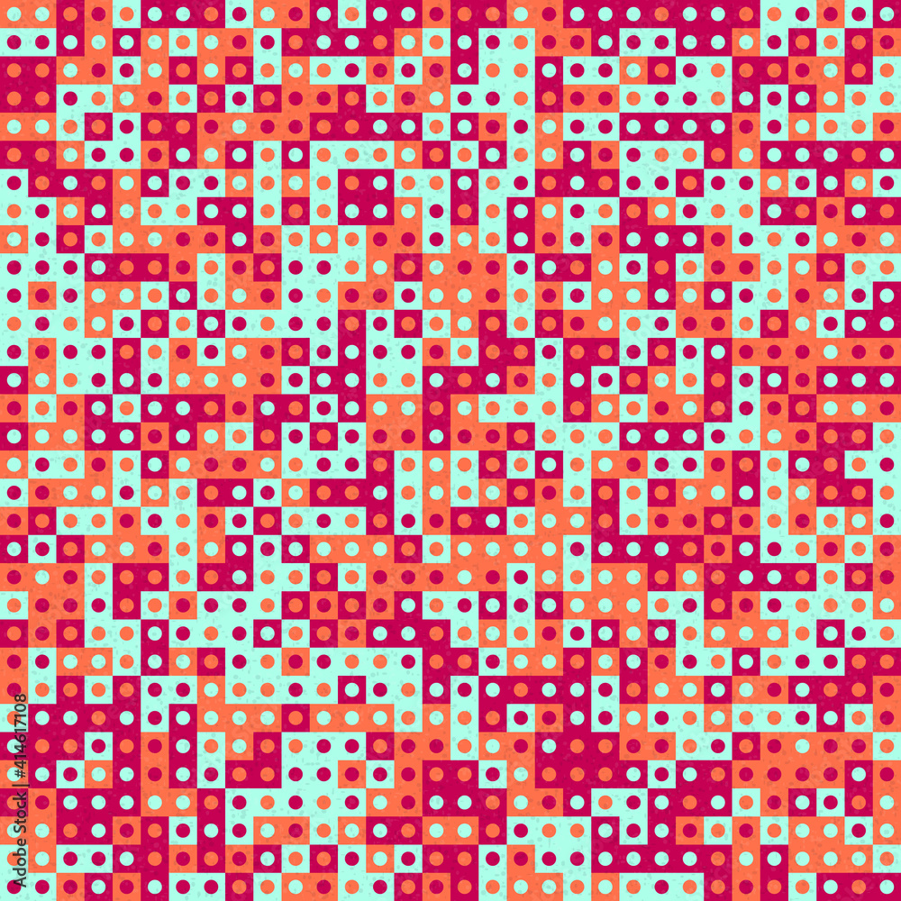 Fototapeta premium Abstract Geometric Pattern generative computational art illustration