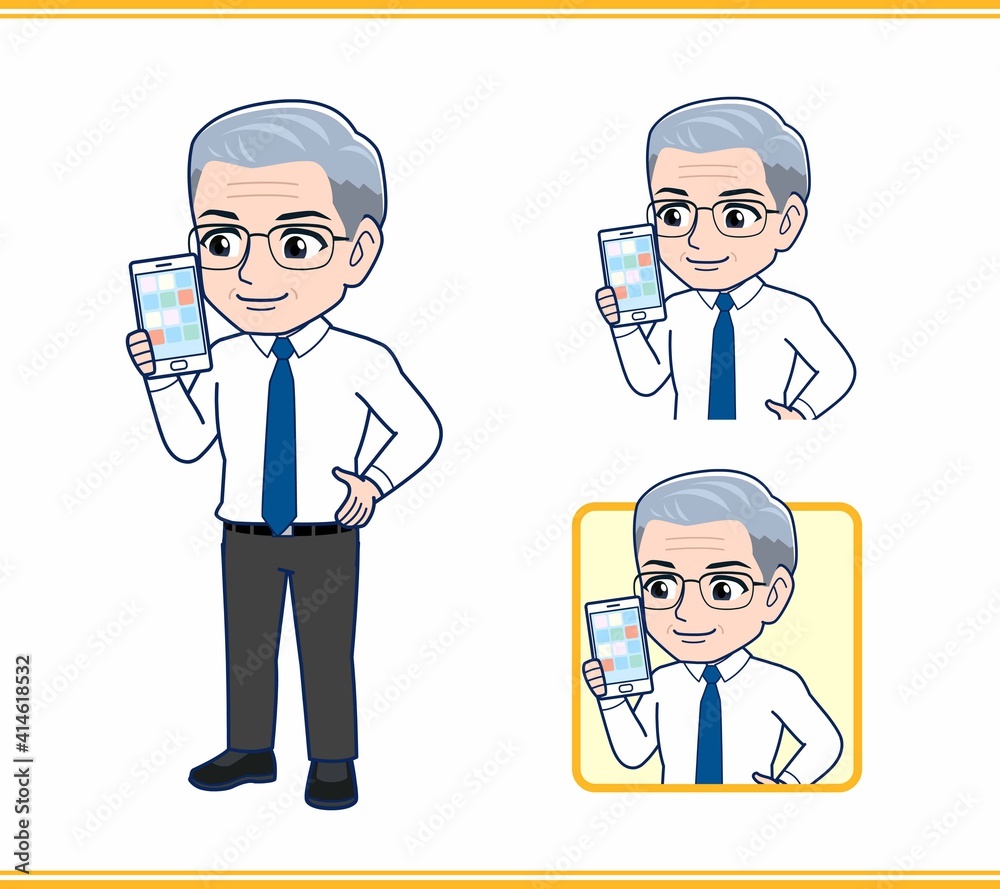 年配のサラリーマンの男性