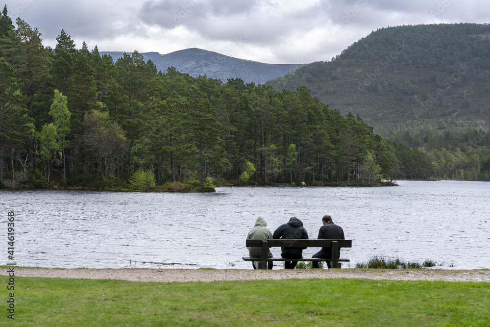 Loch an Eilein of Rothiemurchus forest in the Cairngorms National Park is popular for recreation and wildlife , located in south of Aviemore , Scotland Loch an Eilein of Rothiemurchus forest in the Cairngorms National Park is popular for recreation and wildlife , located in south of Aviemore , Scotland