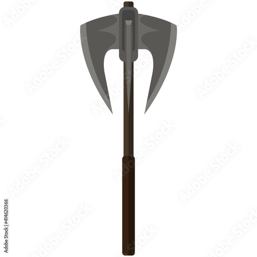 Double battle axe vector isolated on white background