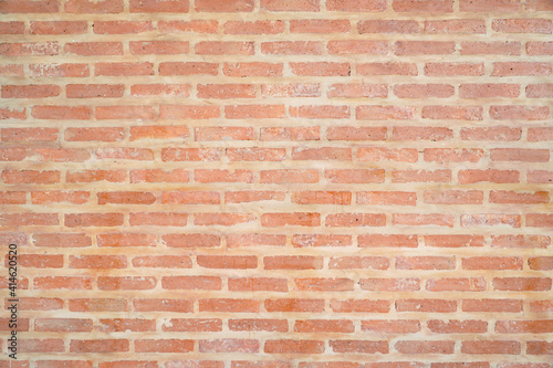 red brick wall background, texture and pattern. 