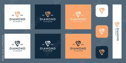 combination of the letters CM monogram logo with abstract diamond shapes. Hipster elements of typographic design. icons for business, elegance, and simple luxury. Premium Vectors.