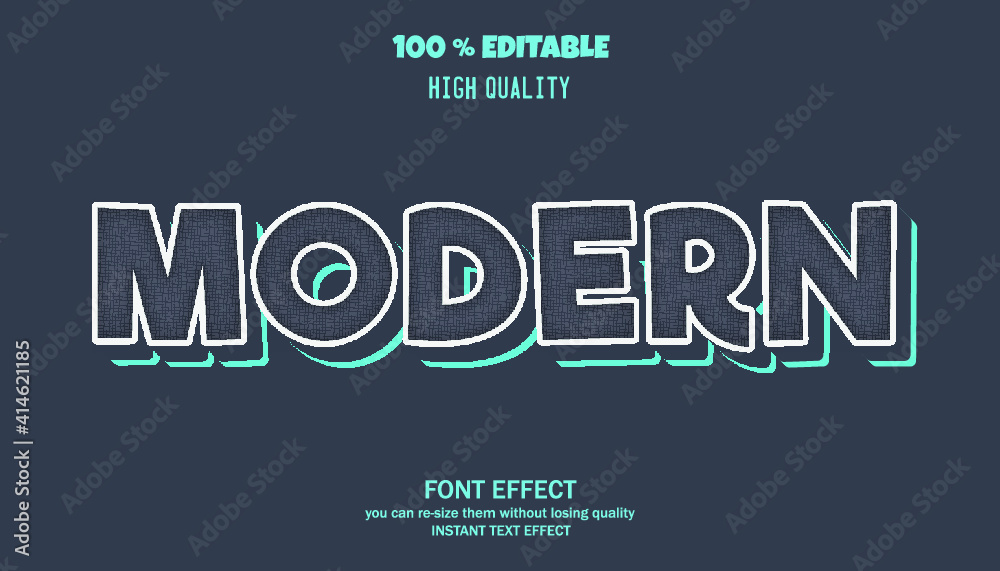Modern font effect for banner and sticker