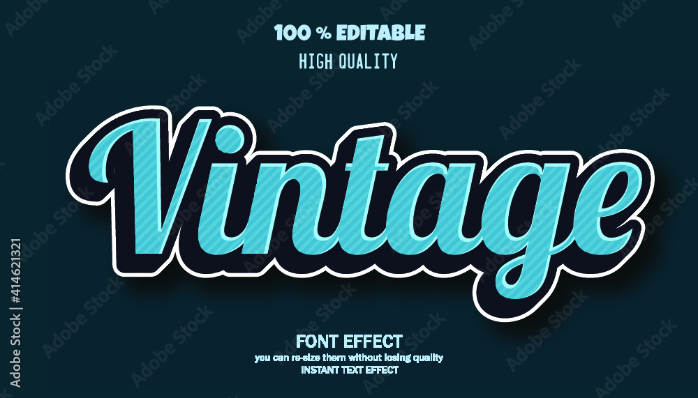 Obraz premium Modern font effect for banner and sticker
