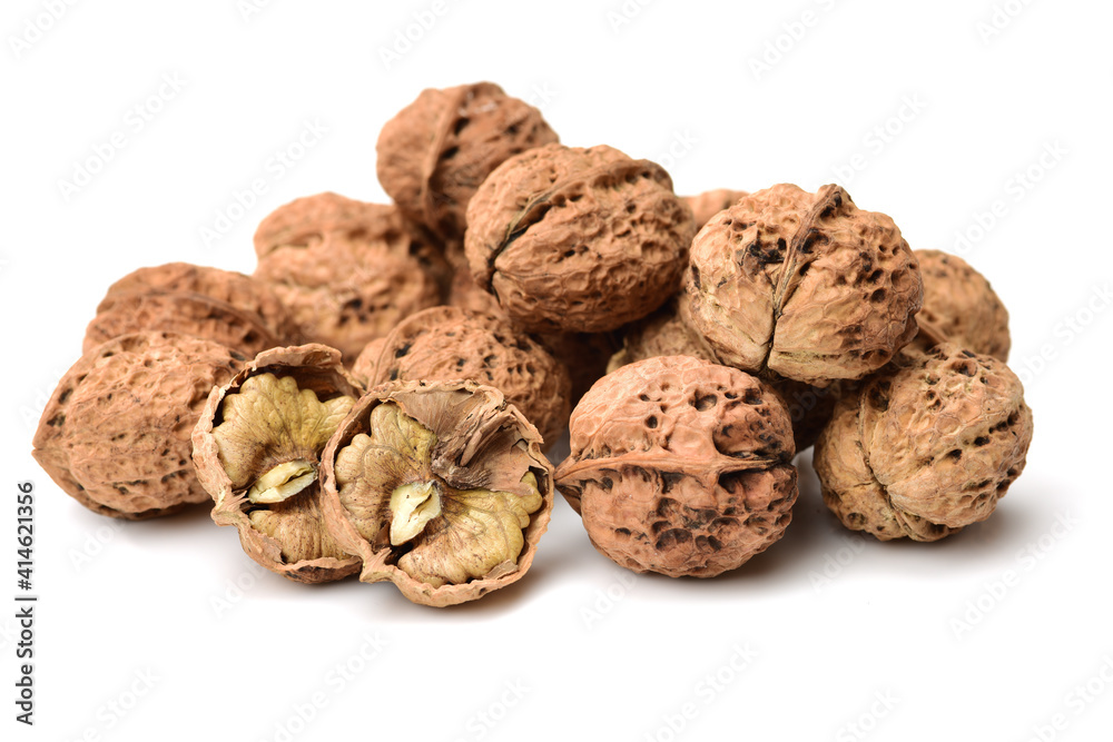 walnuts on white background walnuts on white background