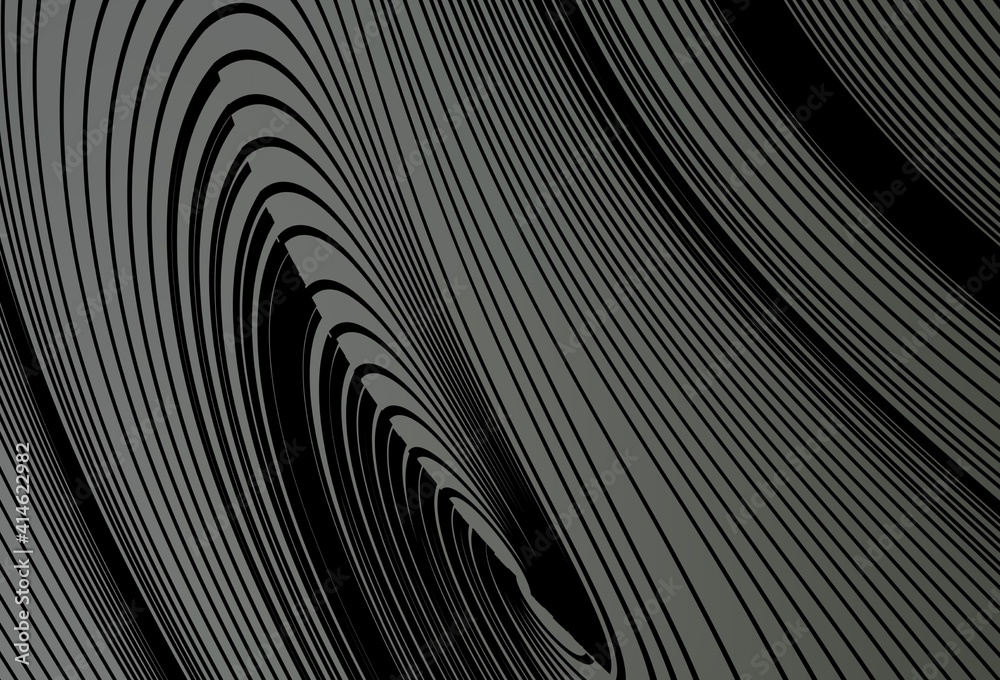 Naklejka premium Light Gray vector pattern with bent lines.