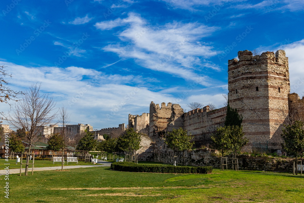 View of Yedikule Fortress in Istanbul, Turkey