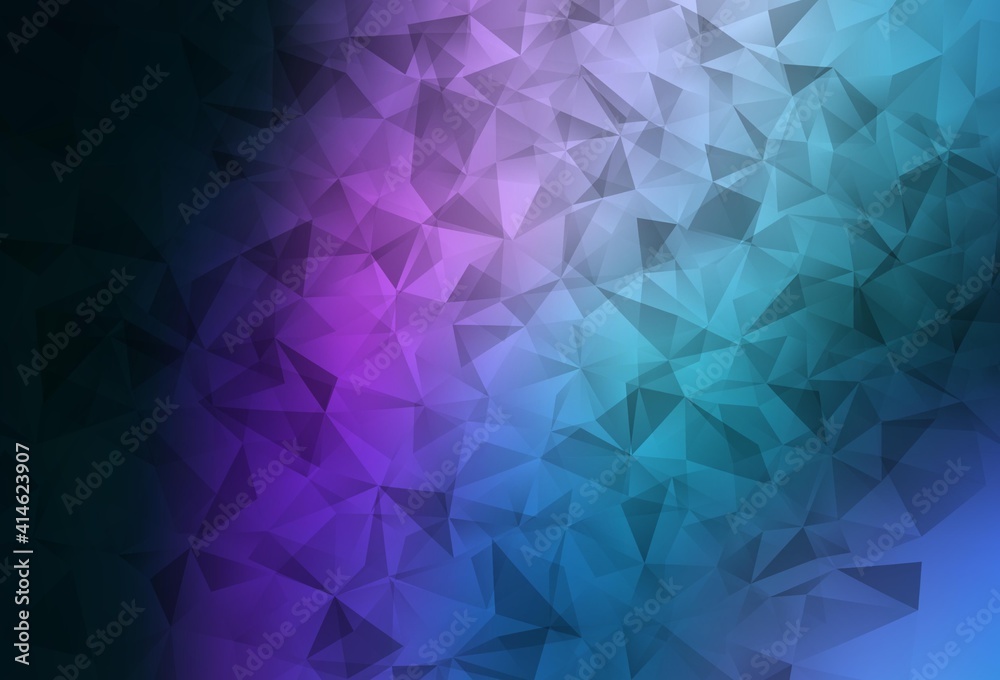 Dark Pink, Blue vector abstract polygonal template. Dark Pink, Blue vector abstract polygonal template.
